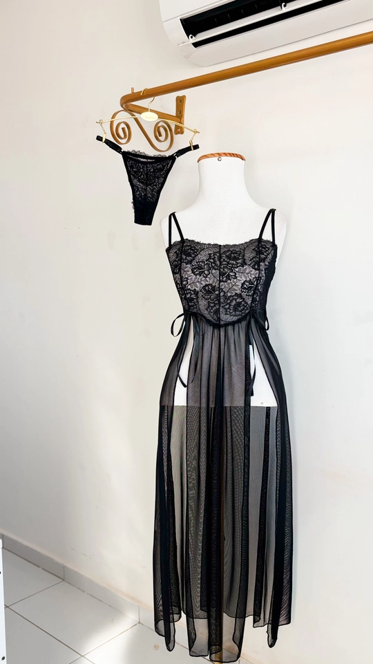 Camisola Endless + Calcinha | Preto - imagem 1