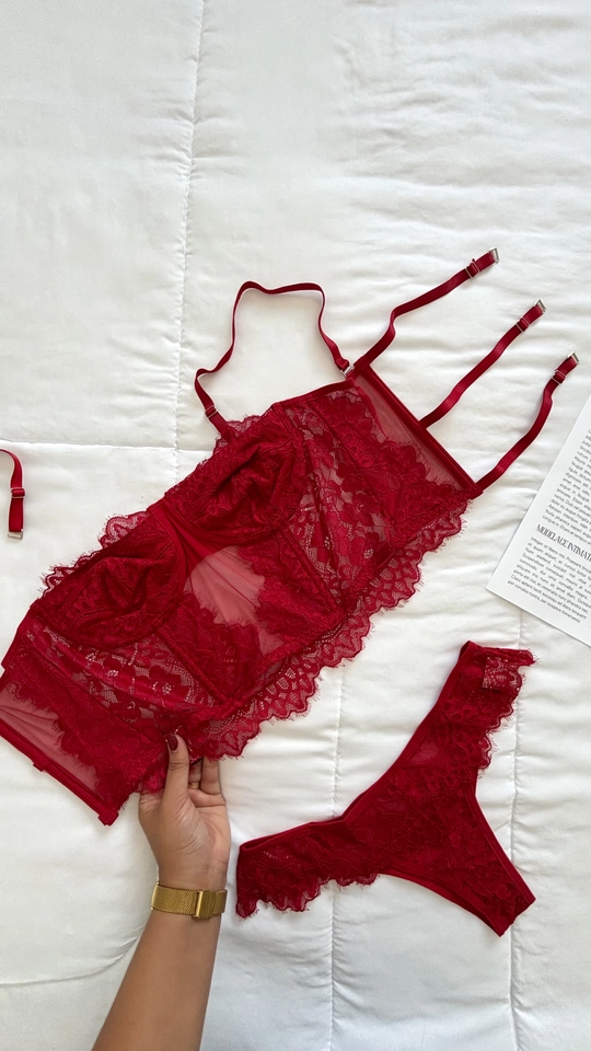 Corset Doçura + Calcinha | Vermelho