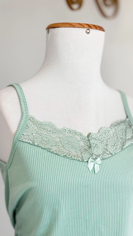 Short Doll Canelado Basic | Verde Menta - 2