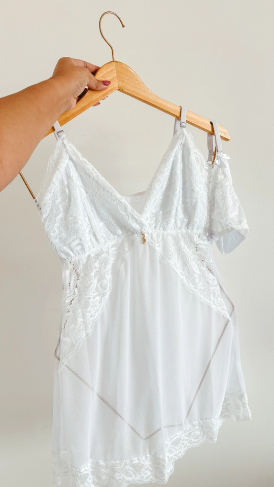 Camisola Seduce Tule + Calcinha | Branco