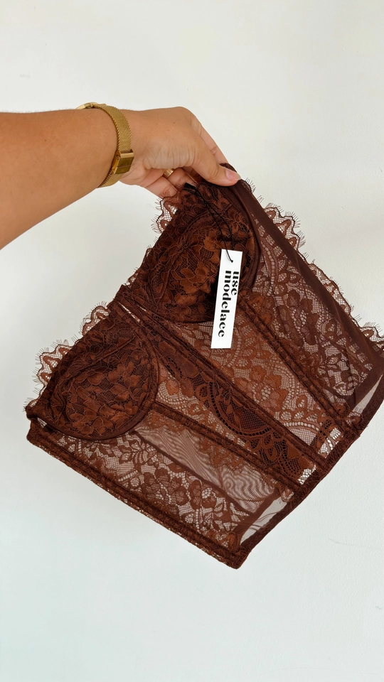 Corselet Capuccino + Calcinha | Marrom - imagem 1