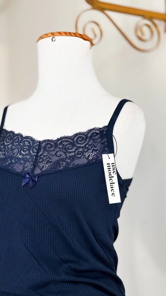 Short Doll Canelado Basic - Azul Marinho - 2