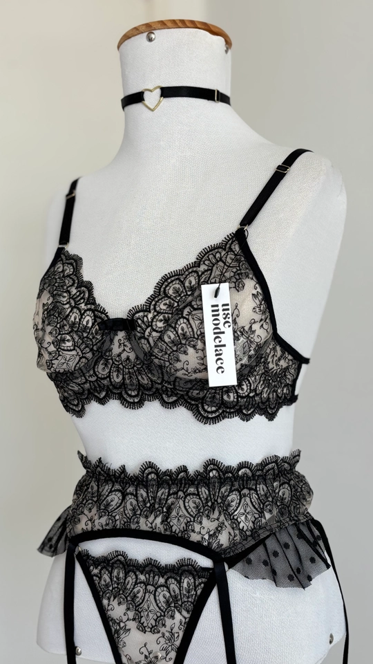 Lingerie Privé - 4 Peças | Tule Bordado - 2