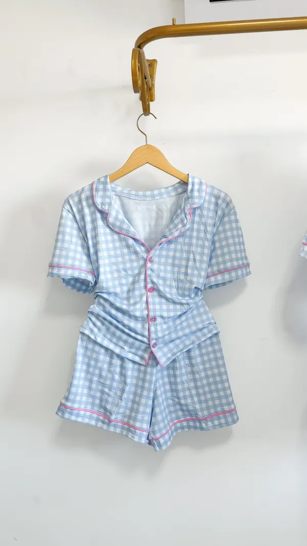 Pijama Girlhood | Xadrex Azul - imagem 3