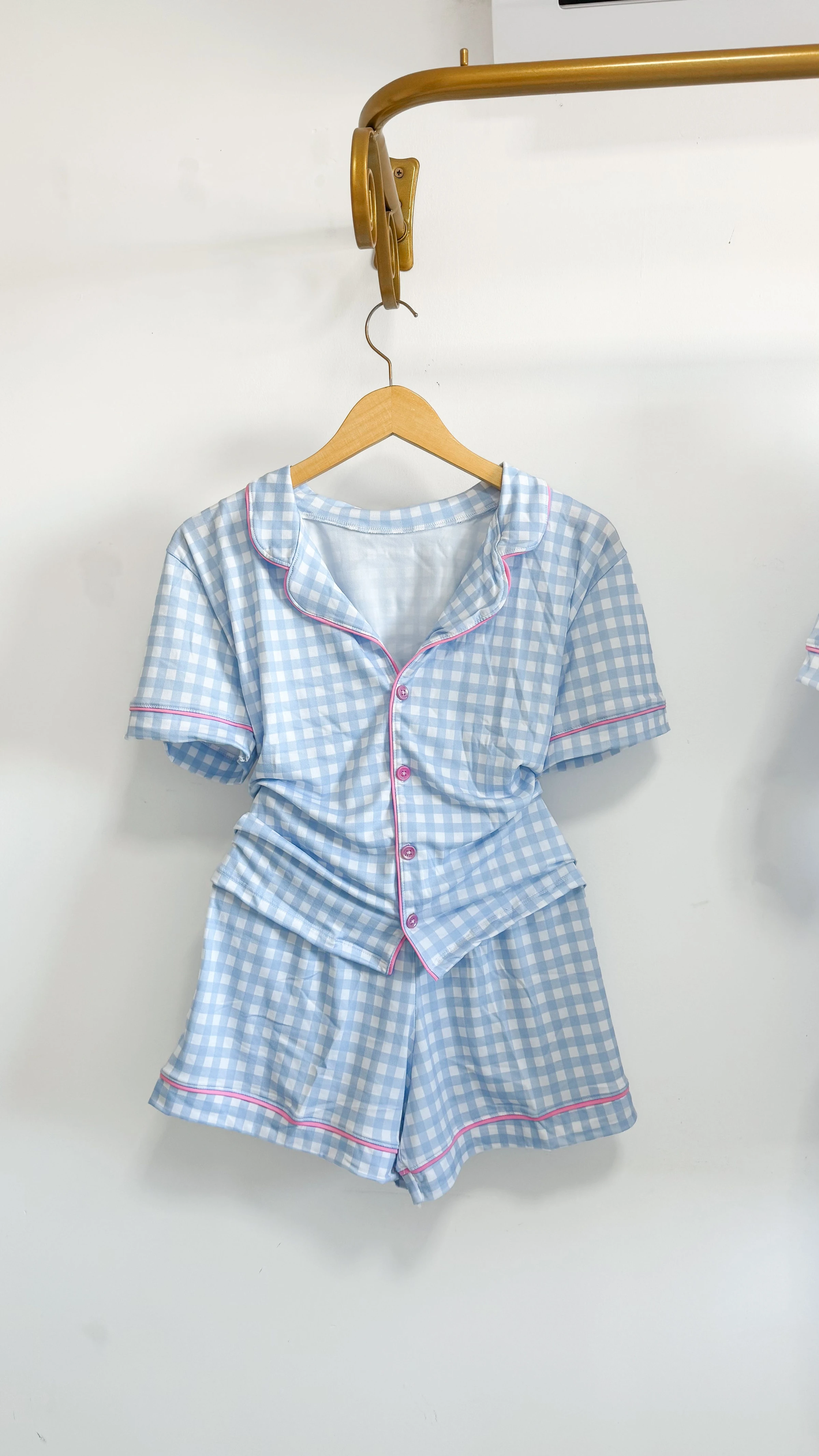 Pijama Girlhood | Xadrex Azul - 3