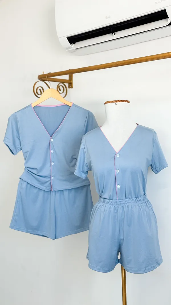 SHORT DOLL AMERICANO | AZUL CLARO - imagem 1