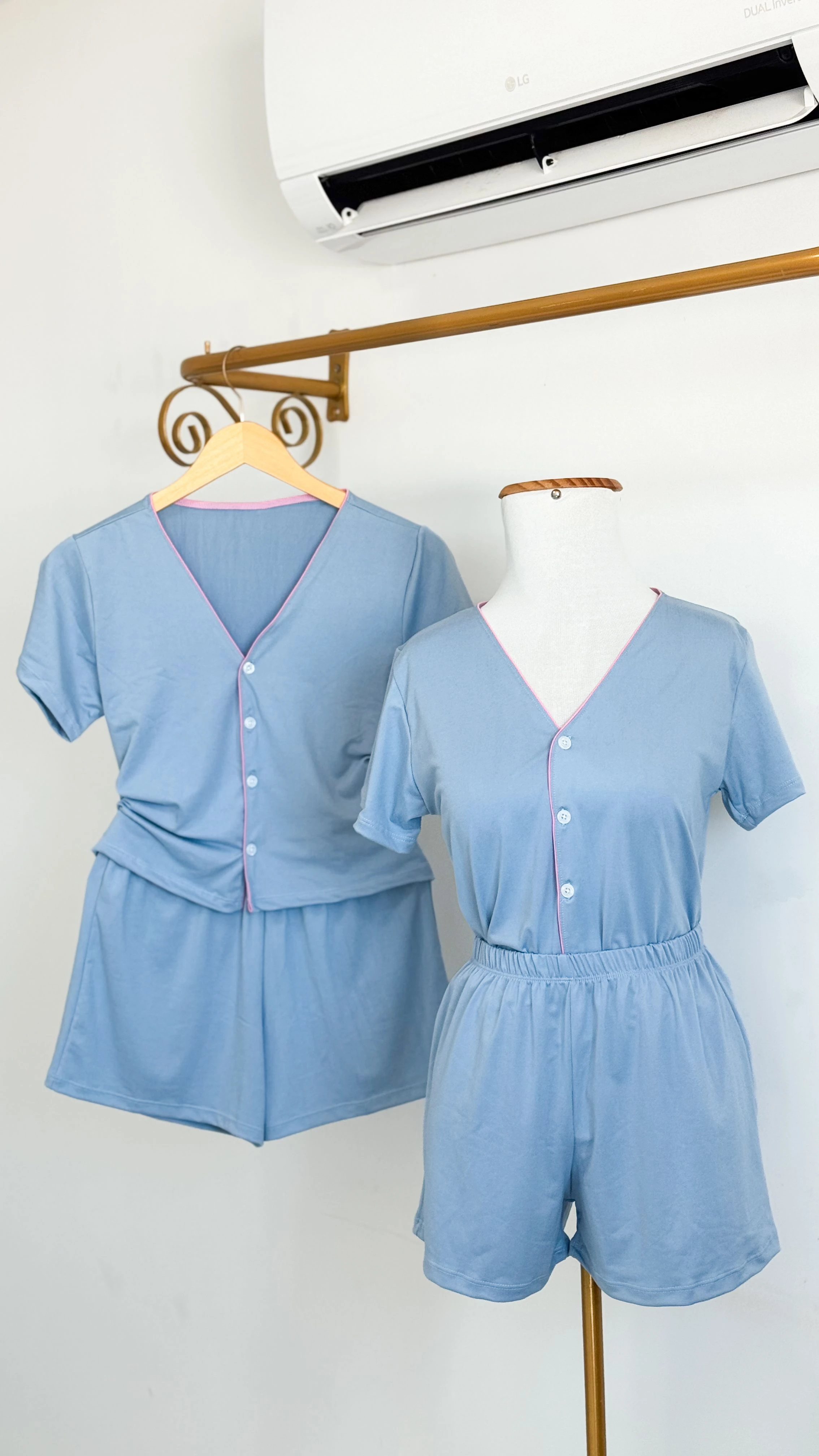 SHORT DOLL AMERICANO | AZUL CLARO - 1