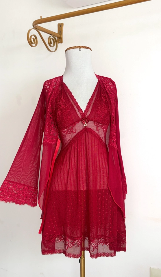 Camisola Charlotte Tule - Vermelho - imagem 4