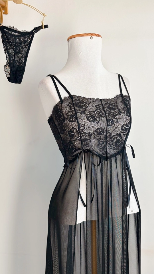 Camisola Endless + Calcinha | Preto - imagem 2