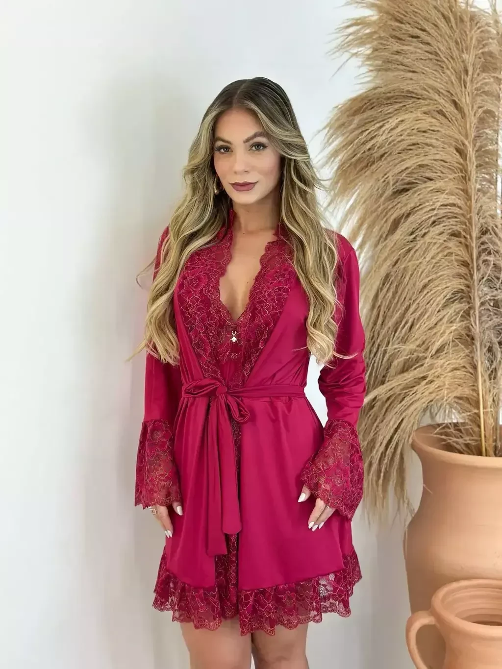 Robe/Camisola sem Bojo Desejo/Dourado - 4