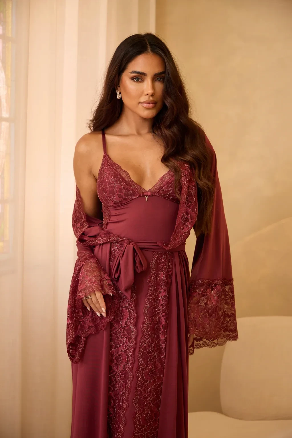 Robe/Camisola Longo Marsala/Dourado - 5