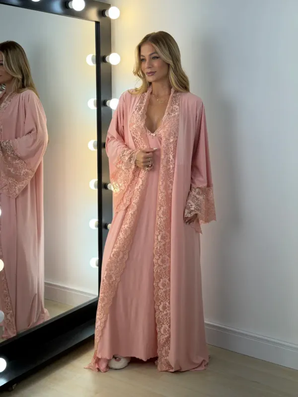 Robe/Camisola Longo Romance /Dourado
