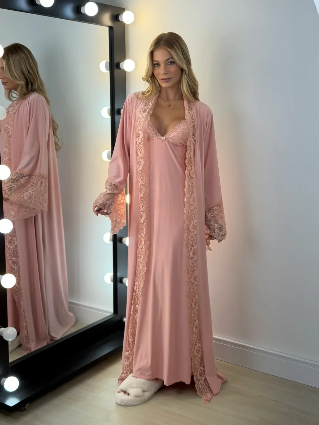 Robe/Camisola Longo Romance /Dourado - 5