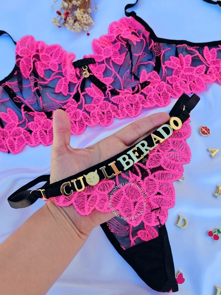 Conjunto Pétala Pink preto personalizado - imagem 2