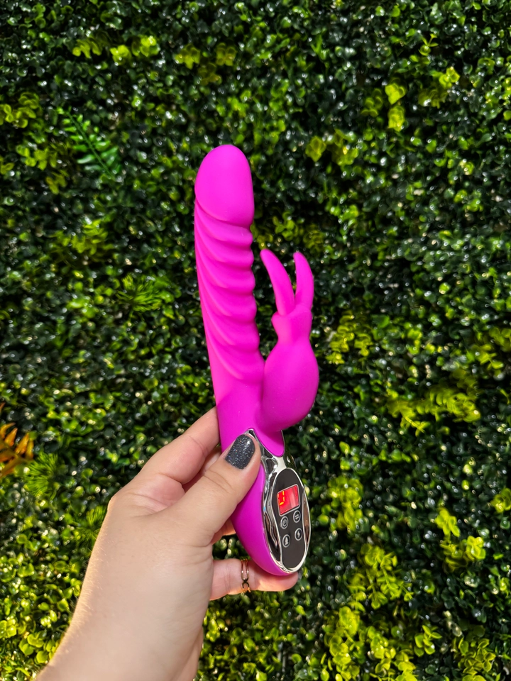 Vibrador ponto G com estimulador clitoriano e aquecimento - 1