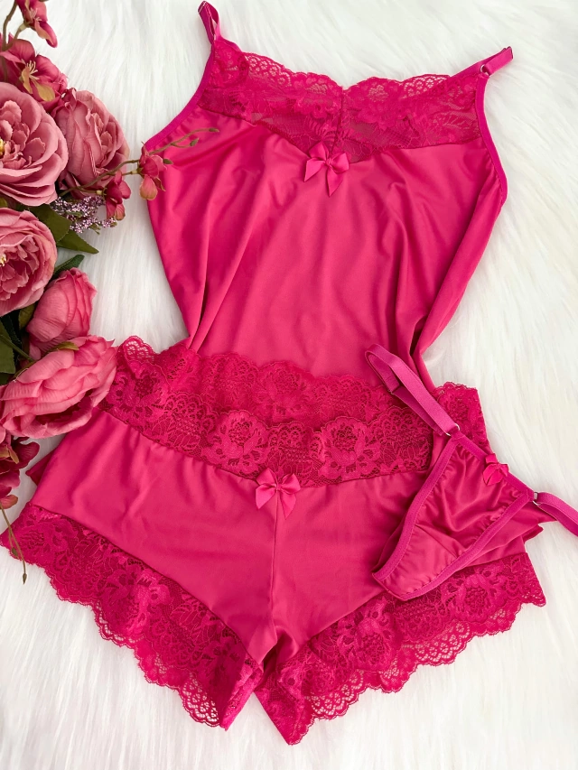 Baby Doll com Calcinha Rosa - 1