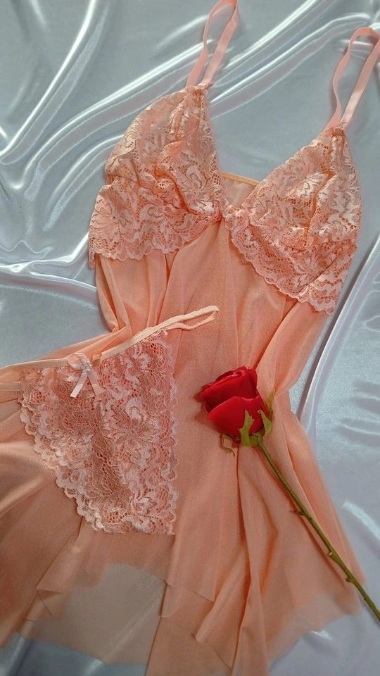 Camisola com Calcinha Champagne - 1
