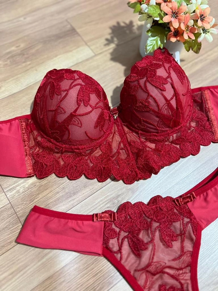 Conjunto Luxo Pétala Vermelha - 1