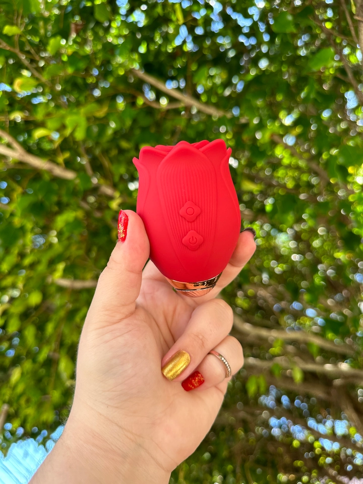 Vibrador Rosa e Gira 360° Recarregavel  - 3