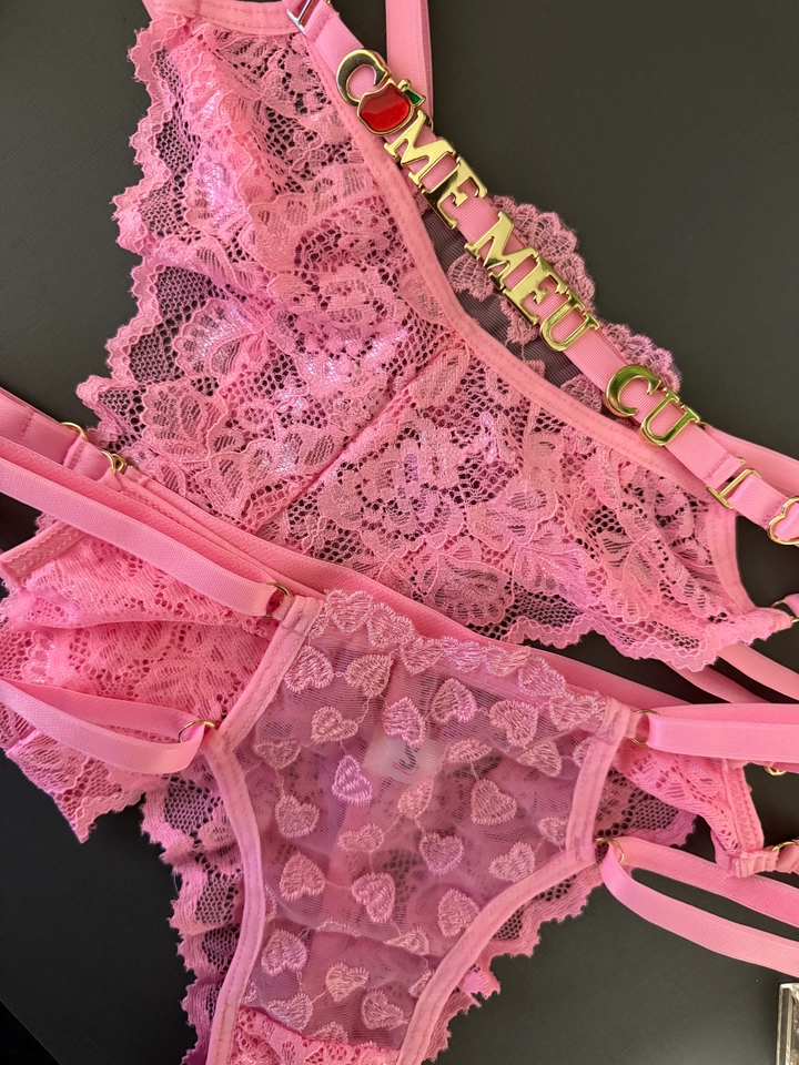 Calcinha Plus coração Rosa Pantera - 2