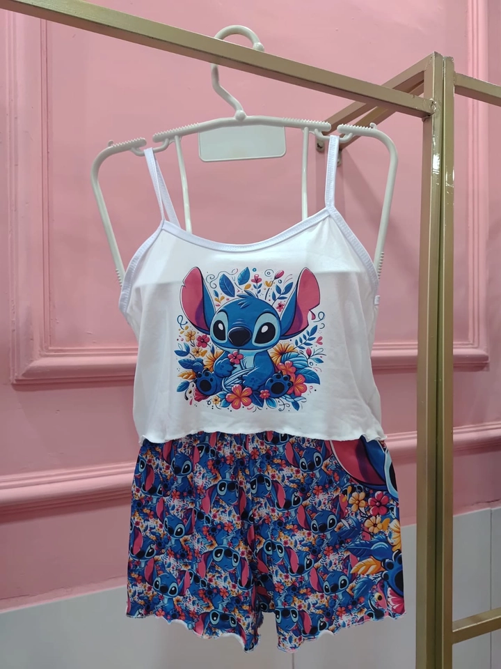Baby doll Plus stitch Flor 44 ao 52 - 1