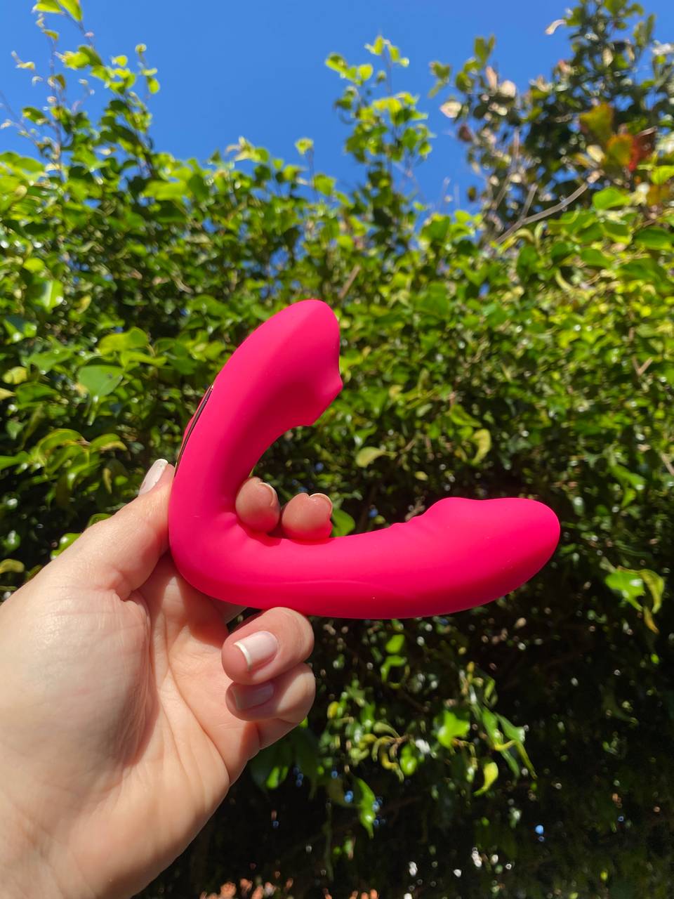 Vibrador Casal Duplo com Sugador - 3