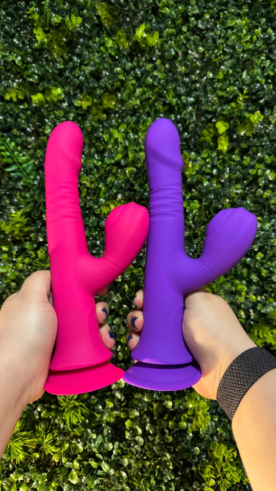 Prótese vibrador com ventosa e Sugador GIRA VENTOSA - 1