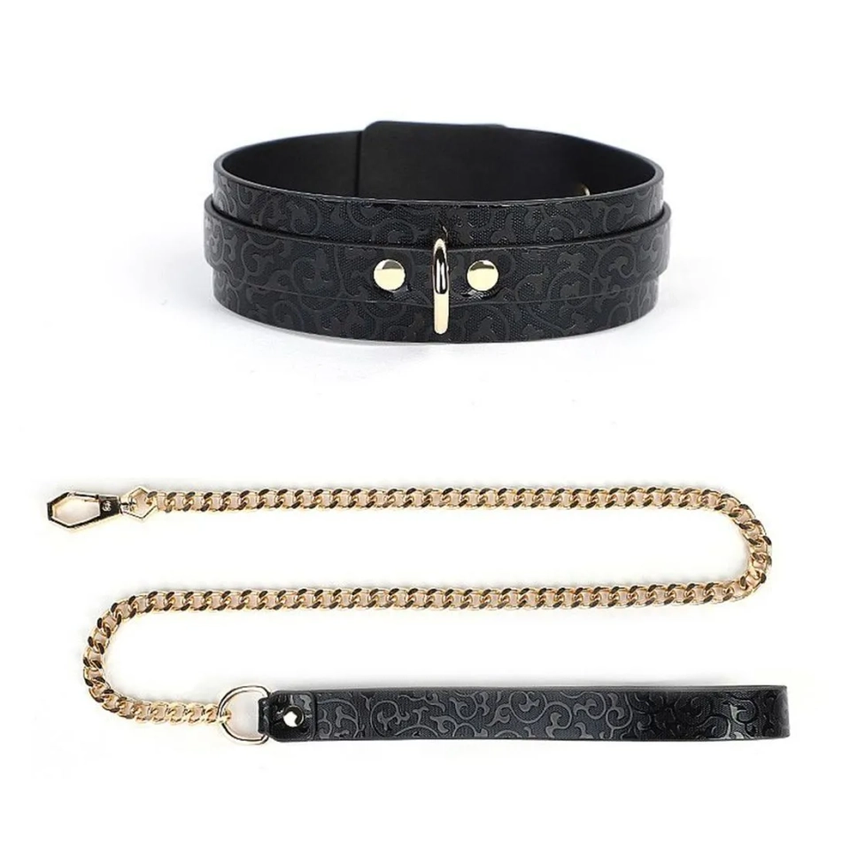 Coleira LUXO Bondage com Corrente  - 1
