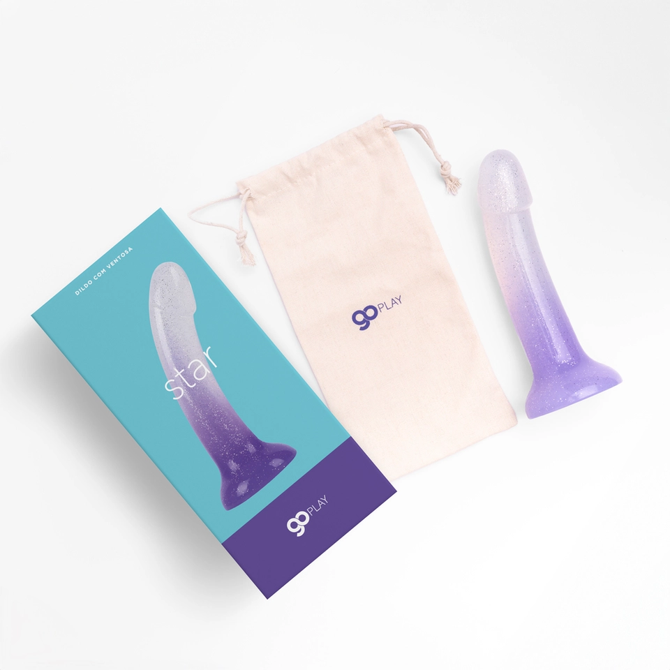 Dildo com Ventosa Star - Lilás 17,5x3,3 - 3