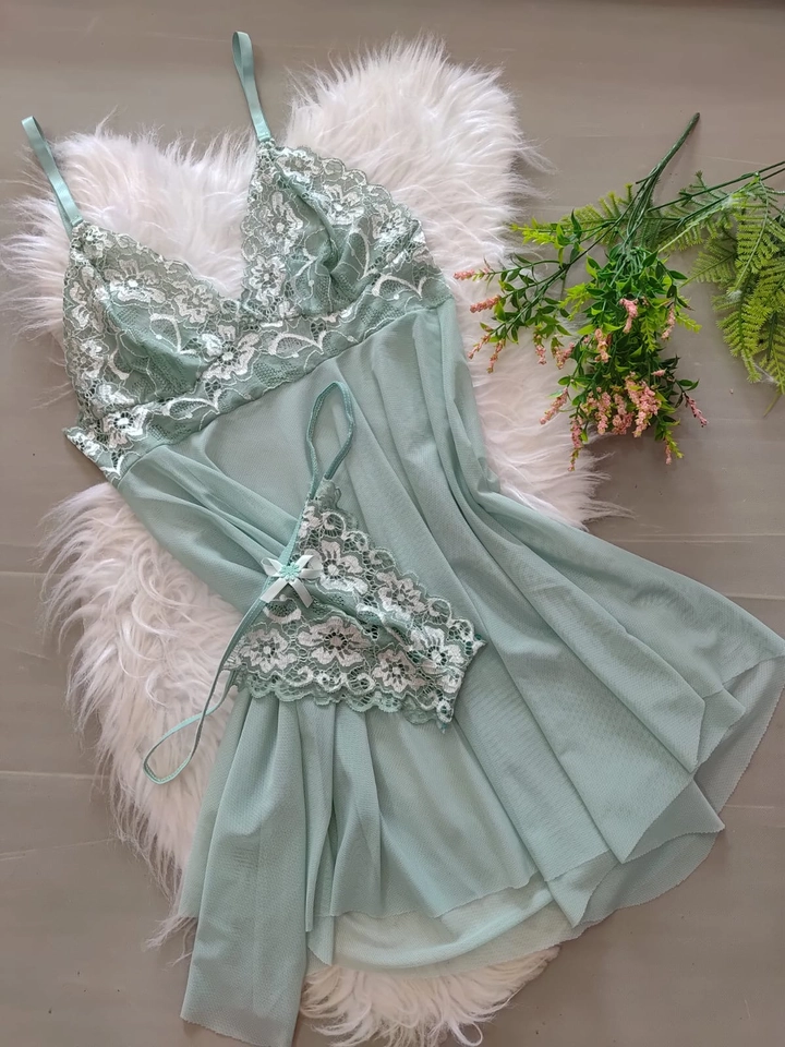 Camisola com calcinha Verde - 1