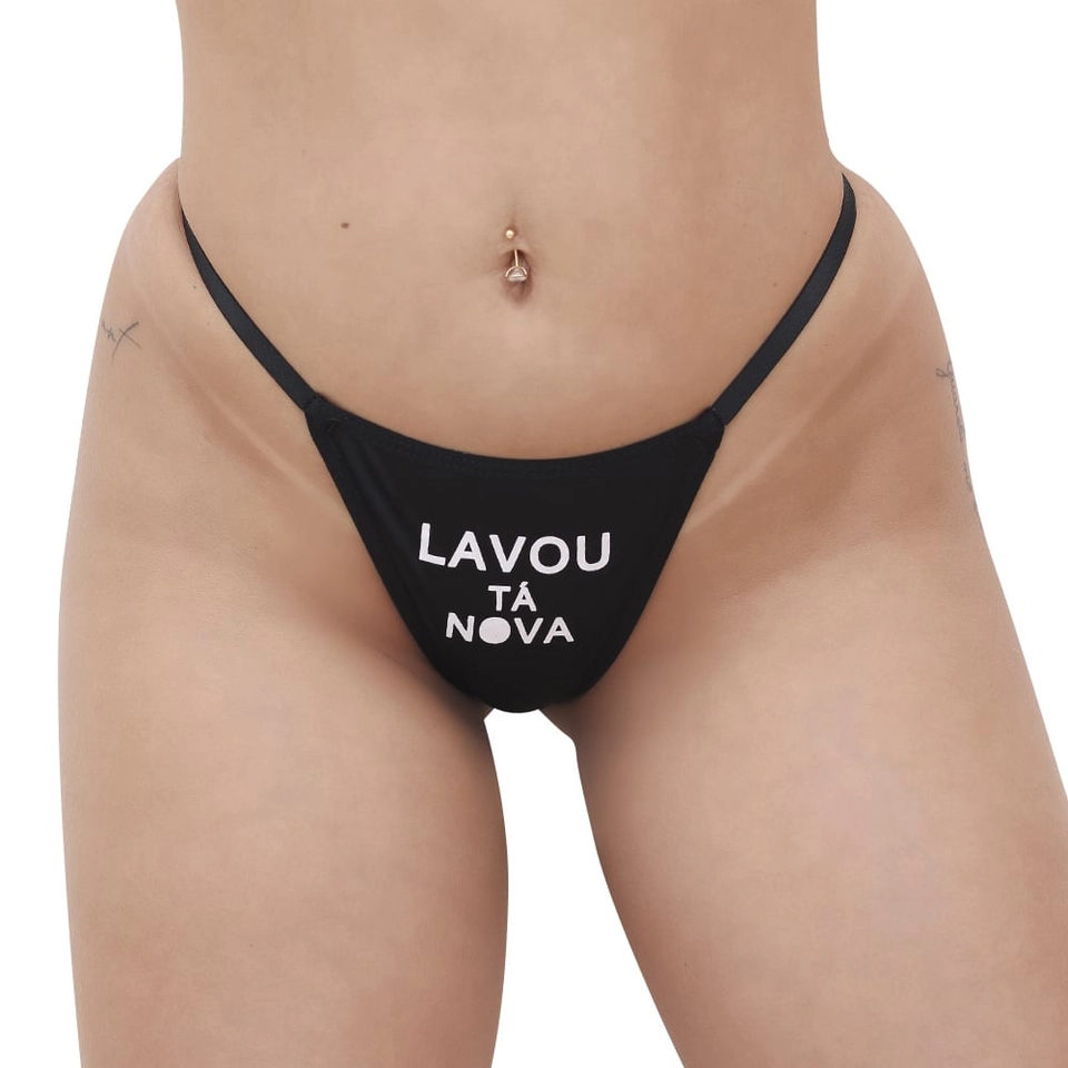 Calcinha Frases Lavou Tá Nova com Chocker - 1