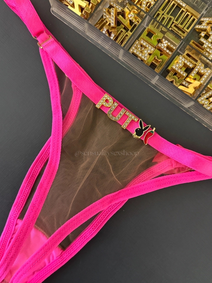 Calcinha ilusion Personalizada Pink - 1