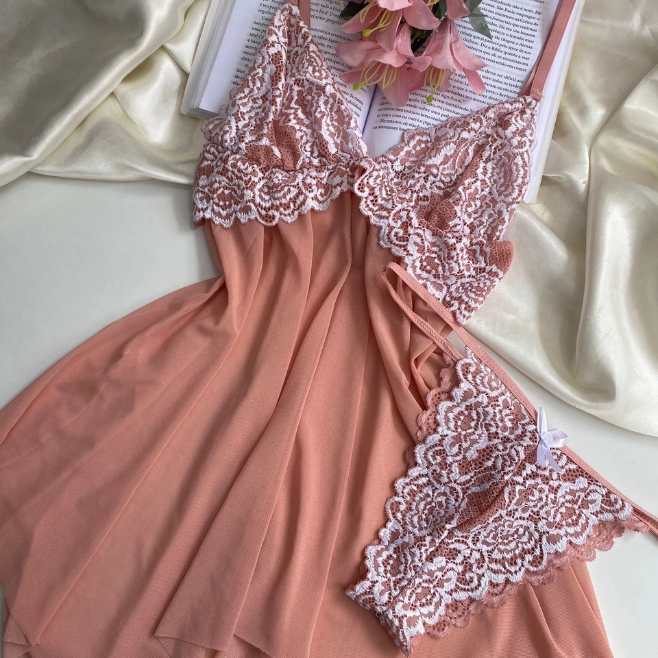 Camisola champagne/branco - 1