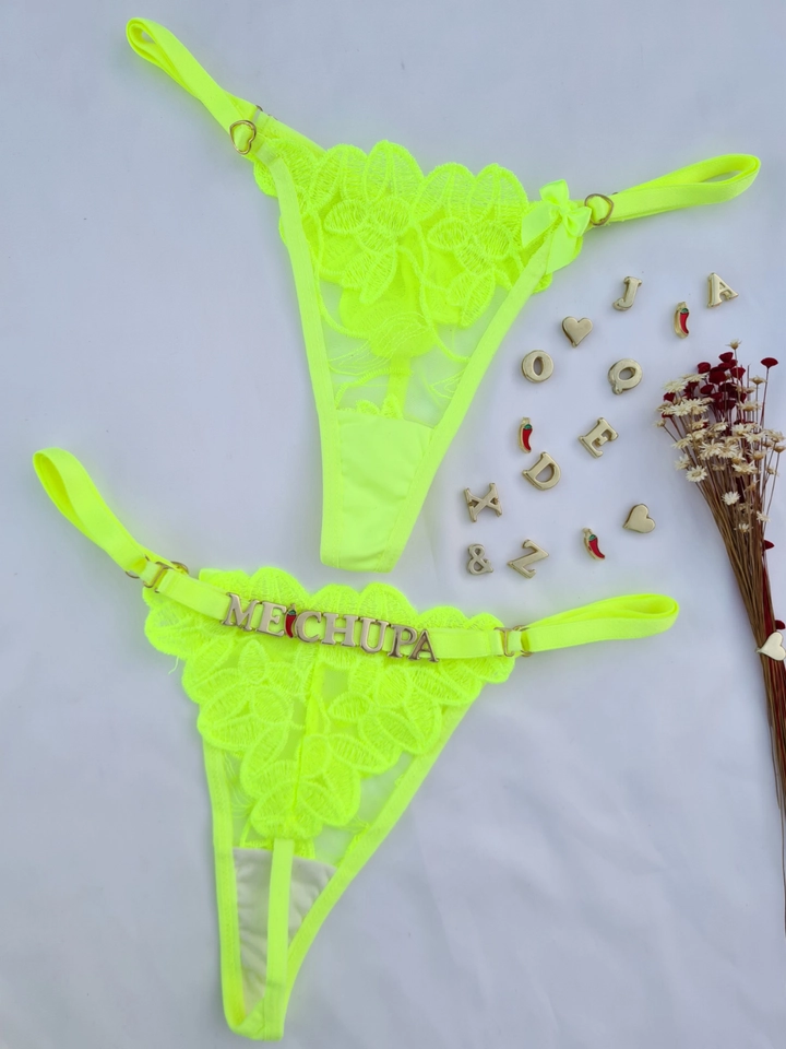 Calcinha neon Personalizado TULE pétala - 1