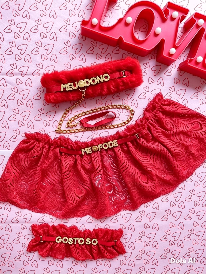 Saia personalizada com persex VERMELHA - 1