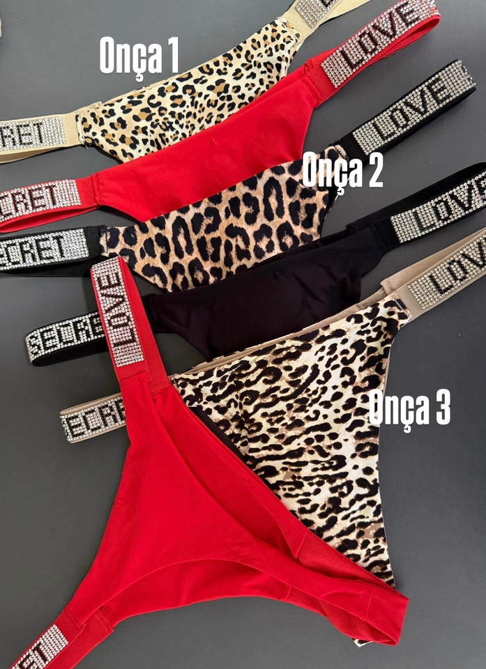 Calcinha Victoria Secrets Sem Costura Com strass  - 1
