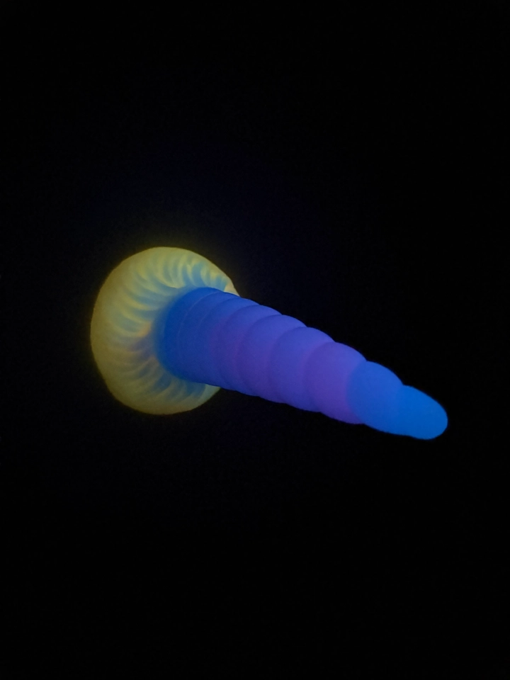 Plug Anal cônico Alien unicórnio - Fluorescente - 20,5 x 5,0 - SI - imagem 4