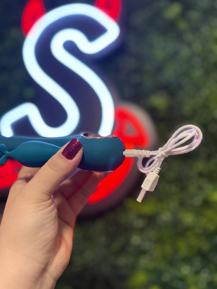 Vibrador Duplo Estímulo Lilo Verde Recarregavel 10 modos  - imagem 4