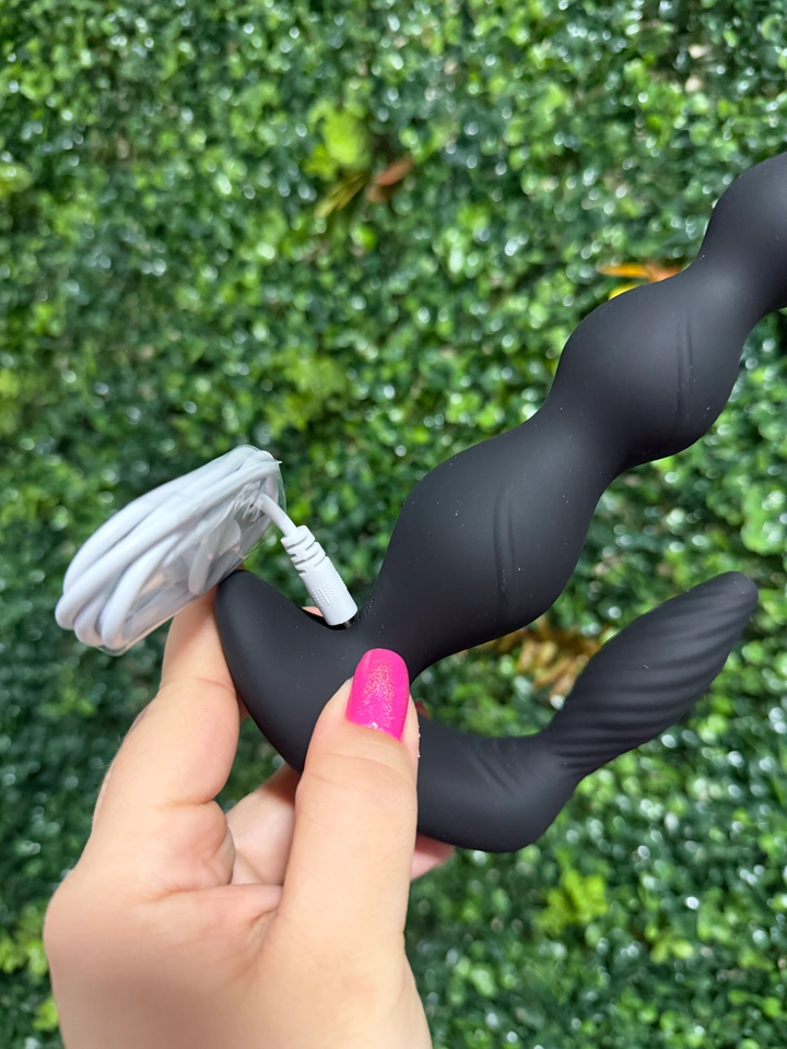 Plug Anal luxo Com Controle Remoto Silicone Macio Recarregável - imagem 4