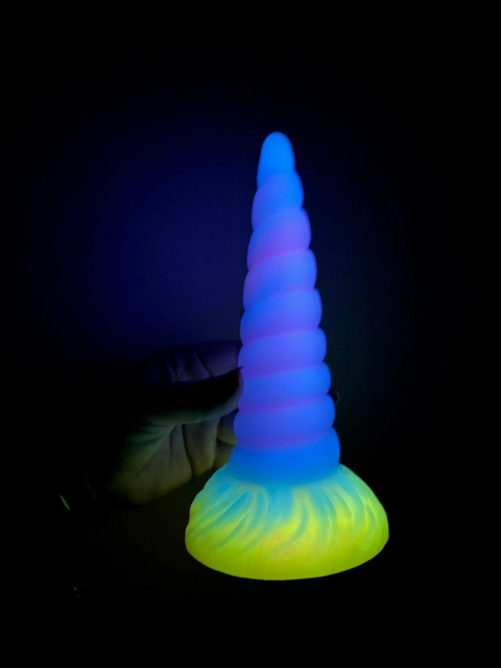 Plug Anal cônico Alien unicórnio - Fluorescente - 20,5 x 5,0 - SI - imagem 3