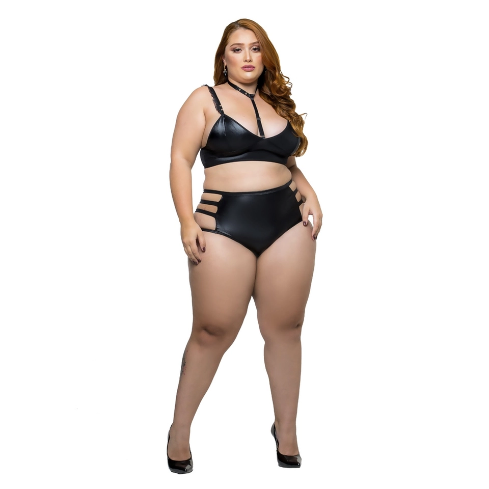 CONJUNTO HOT PLUS SIZE PRETO - 1