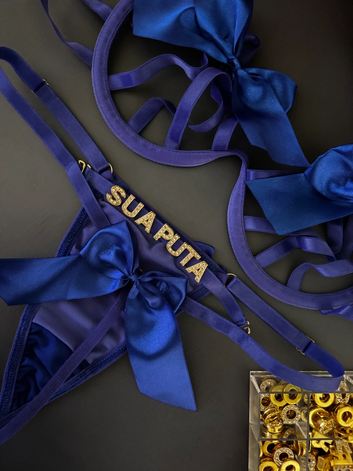 Conjunto Laço Personalizado Azul - 1