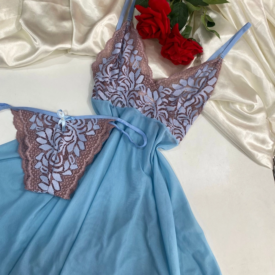 Camisola com Calcinha Azul - 2
