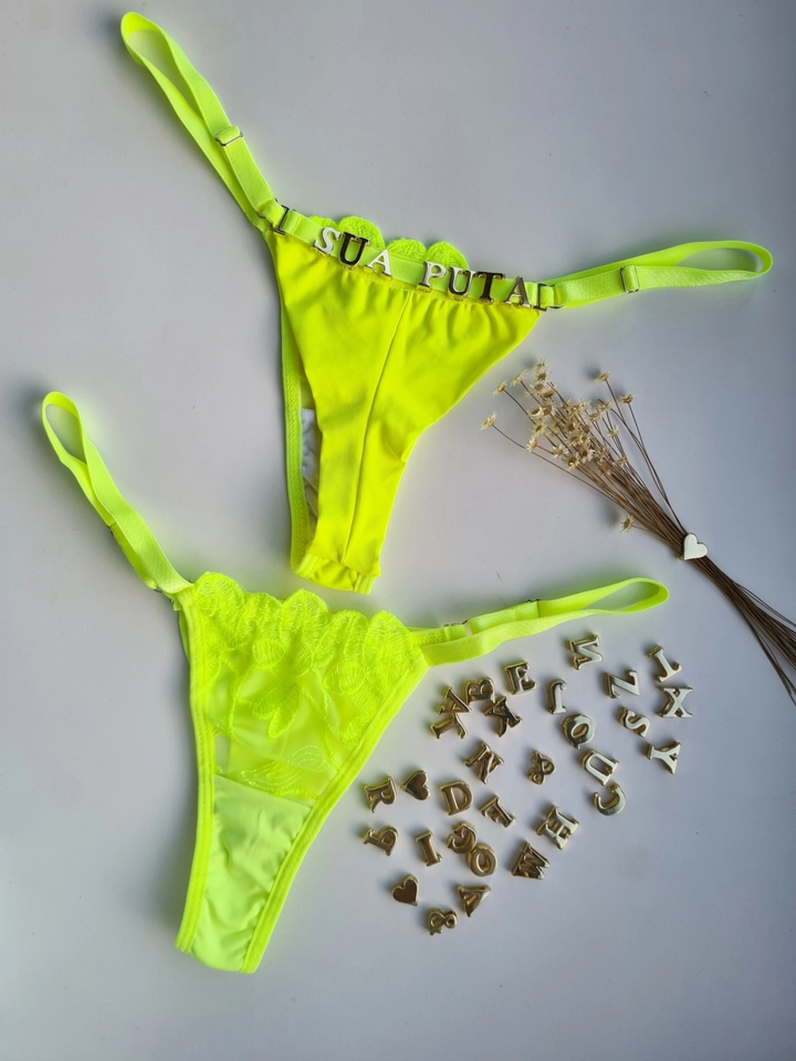 Calcinha Personalizada pétala Neon - 1