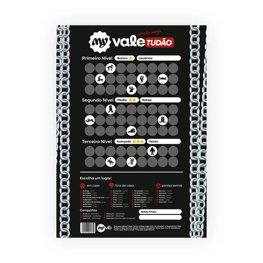 RASPADINHA GRANDE MY VALE TUDÃO VERSÃO MEGA 60X45CM