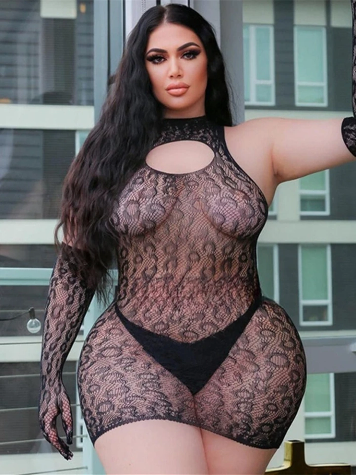 Vestido Onça com Luva - 4