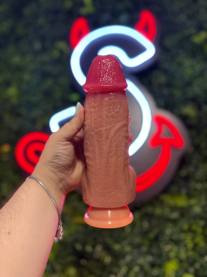 Pênis Realístico com Ventosa / Silicone Líquido - Achille - 22,0 x 5,2 cm - 3