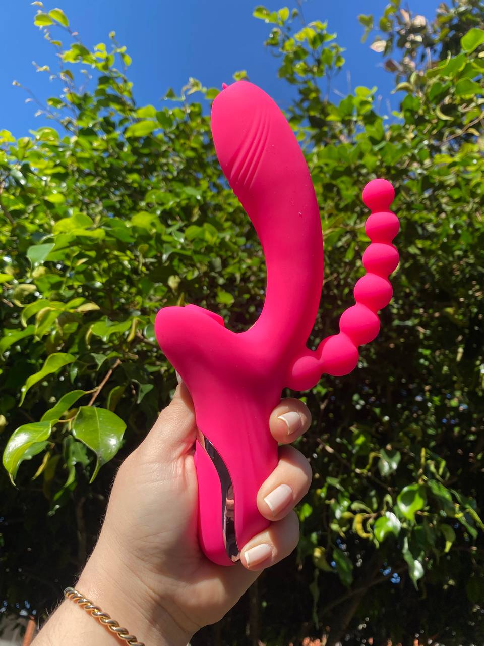 Vibrador 3 em 1 com Sugador  - 1