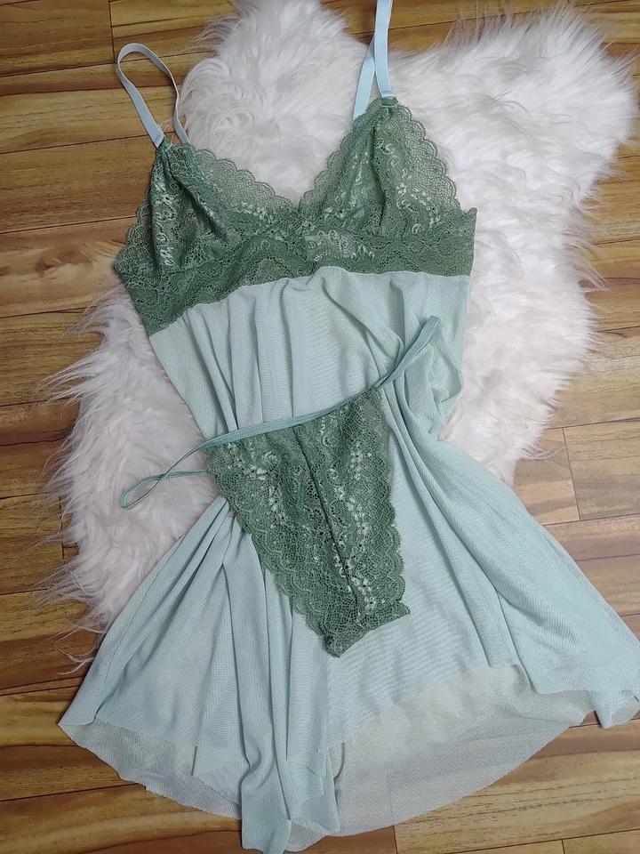 Camisola com calcinha Verde - 1