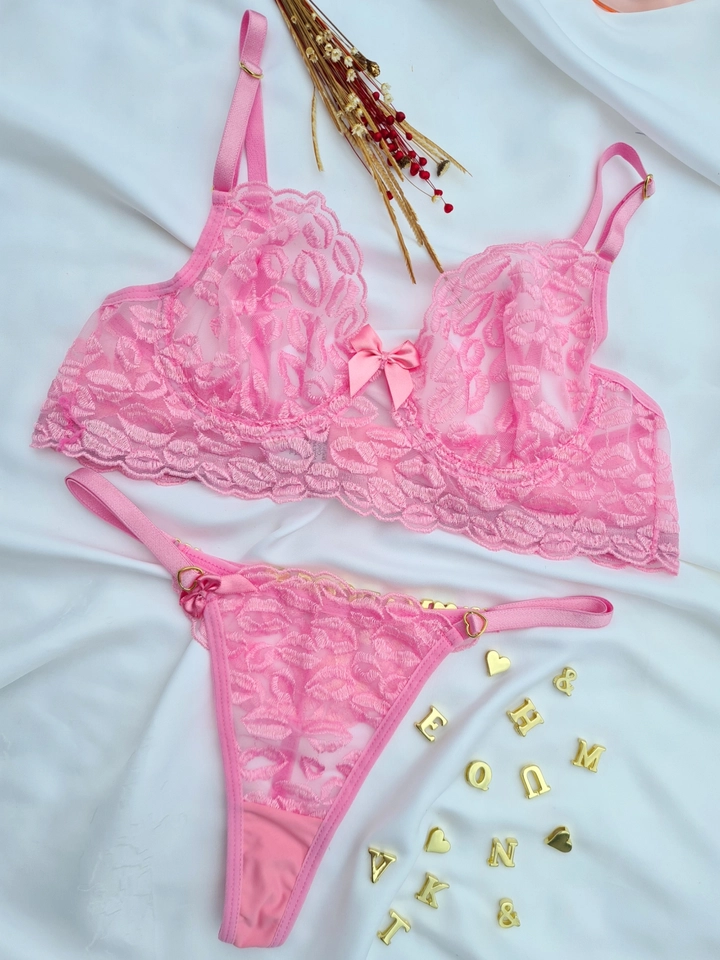 Conjunto Beijo Rosa Claro personalizado - 2